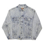 LEVI'S Mens Blue Denim Cotton Blend Button Jacket XL Acid Wash Vintage Casual