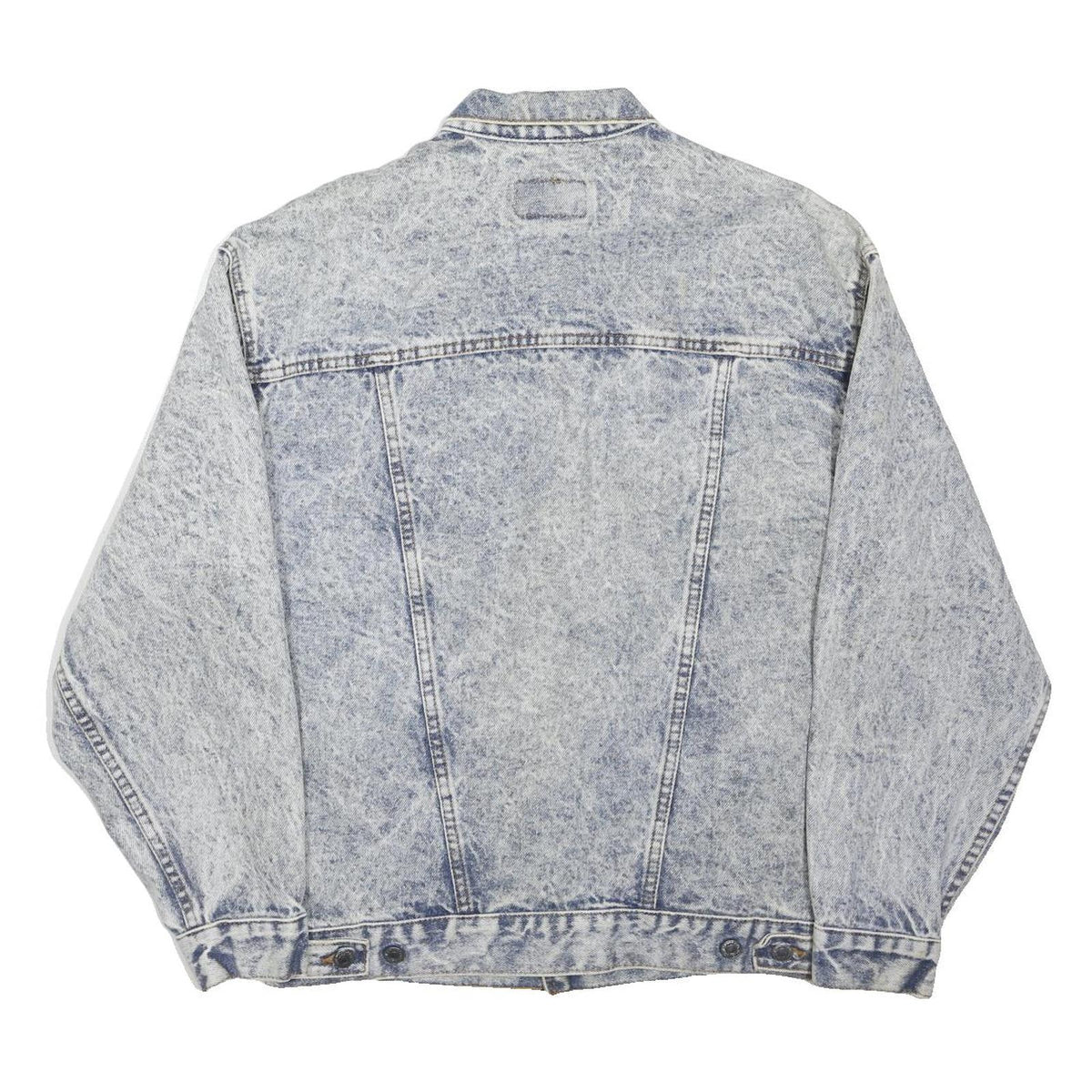 LEVI'S Mens Blue Denim Cotton Blend Button Jacket XL Acid Wash Vintage Casual