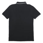 KAPPA Mens Black Short Sleeve Plain Polo Shirt XL Cotton Casual Sport