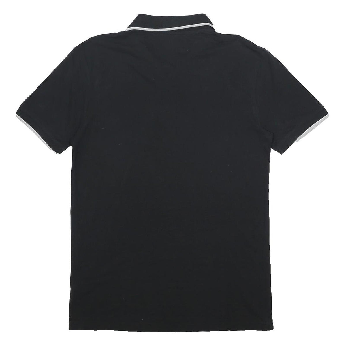 KAPPA Mens Black Short Sleeve Plain Polo Shirt XL Cotton Casual Sport