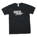 GILDAN Mens Black Rckstr Block Graphic T-Shirt M Short Sleeve Crew Neck Casual