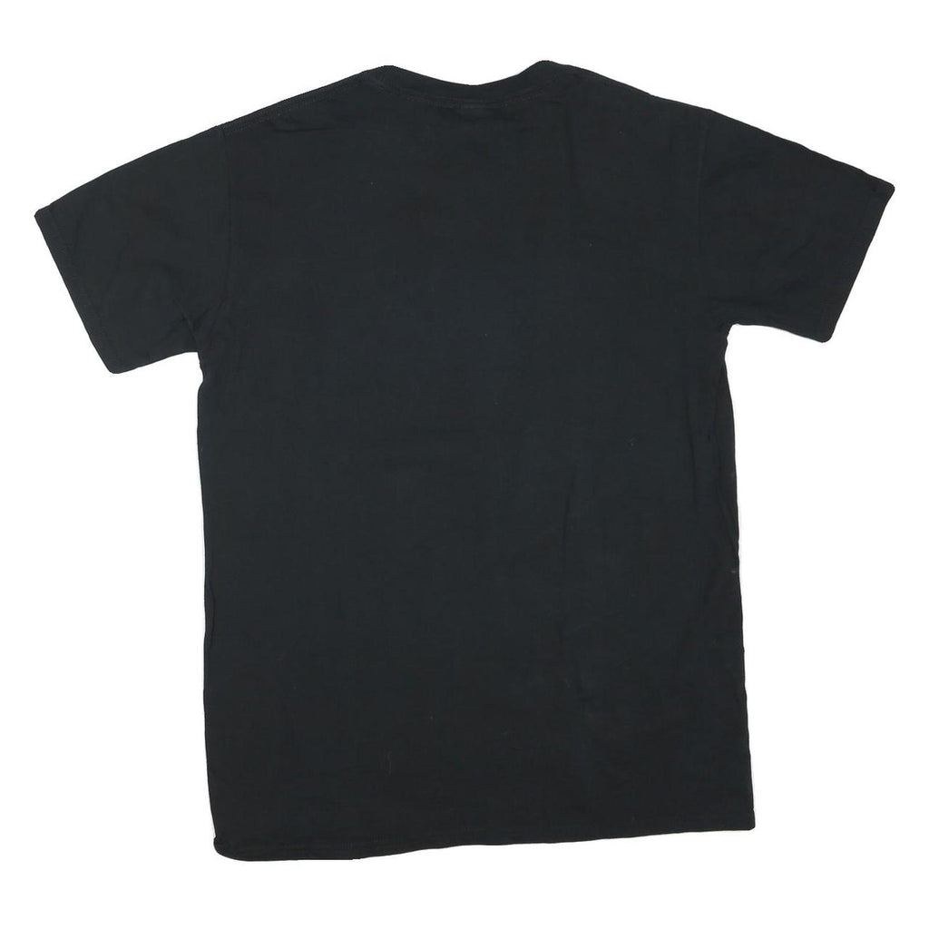 GILDAN Mens Black Rckstr Block Graphic T-Shirt M Short Sleeve Crew Neck Casual