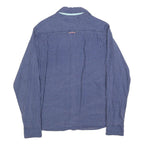 TOMMY HILFIGER Mens Blue Check Shirt S Cotton Blend Casual Button Down Long