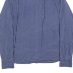 TOMMY HILFIGER Mens Blue Check Shirt S Cotton Blend Casual Button Down Long