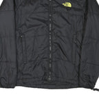 THE NORTH FACE Mens Black Yellow Logo Puffer Jacket S Polyester Blend Zip