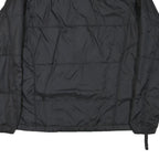 THE NORTH FACE Mens Black Yellow Logo Puffer Jacket S Polyester Blend Zip