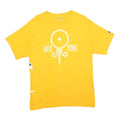CHAMPION Mens Yellow Gold Niñoz Graphic T-Shirt L Short Sleeve Crew Neck Cotton