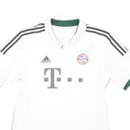 ADIDAS Mens White Green Bayern Munchen Football Shirt L Short Sleeve Polo Collar