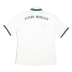 ADIDAS Mens White Green Bayern Munchen Football Shirt L Short Sleeve Polo Collar