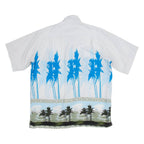 J&J Mens Hawaiian Shirt Grey Floral L