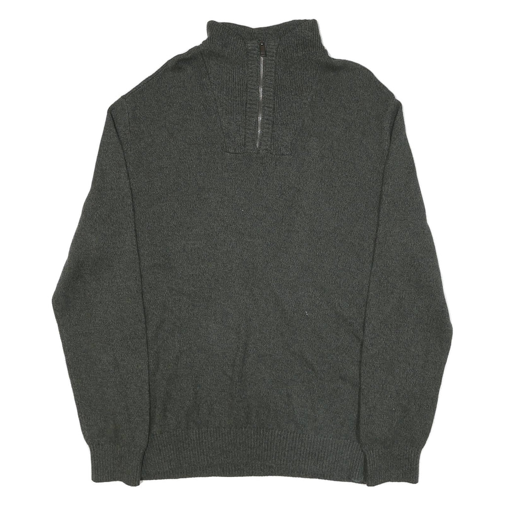 CALVIN KLEIN JEANS Mens Grey Pullover Plain Crew Neck Basic Knit XL Cotton Blend