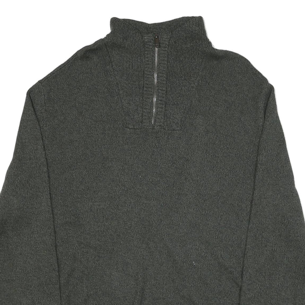 CALVIN KLEIN JEANS Mens Grey Pullover Plain Crew Neck Basic Knit XL Cotton Blend