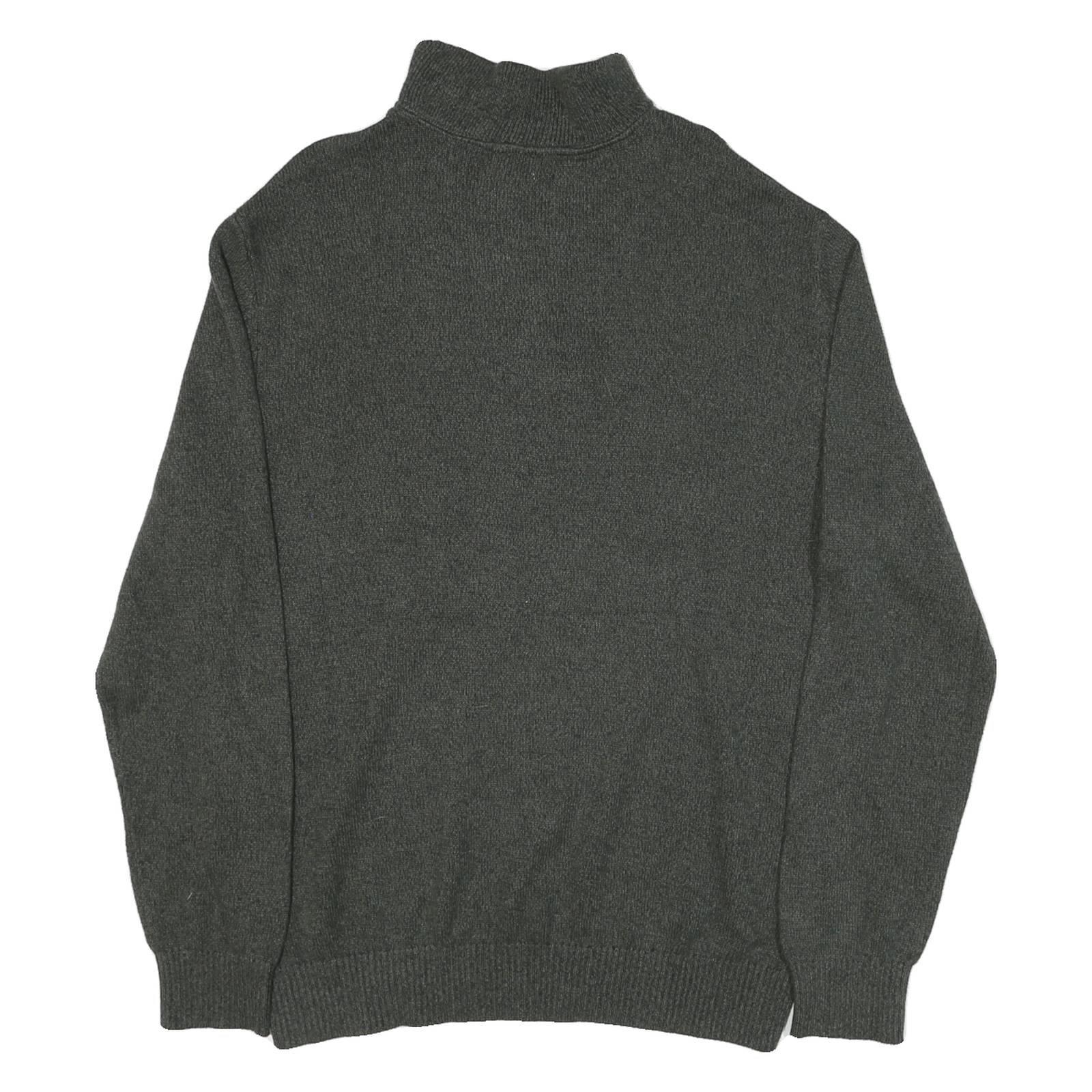 CALVIN KLEIN JEANS Mens Grey Pullover Plain Crew Neck Basic Knit XL Cotton Blend