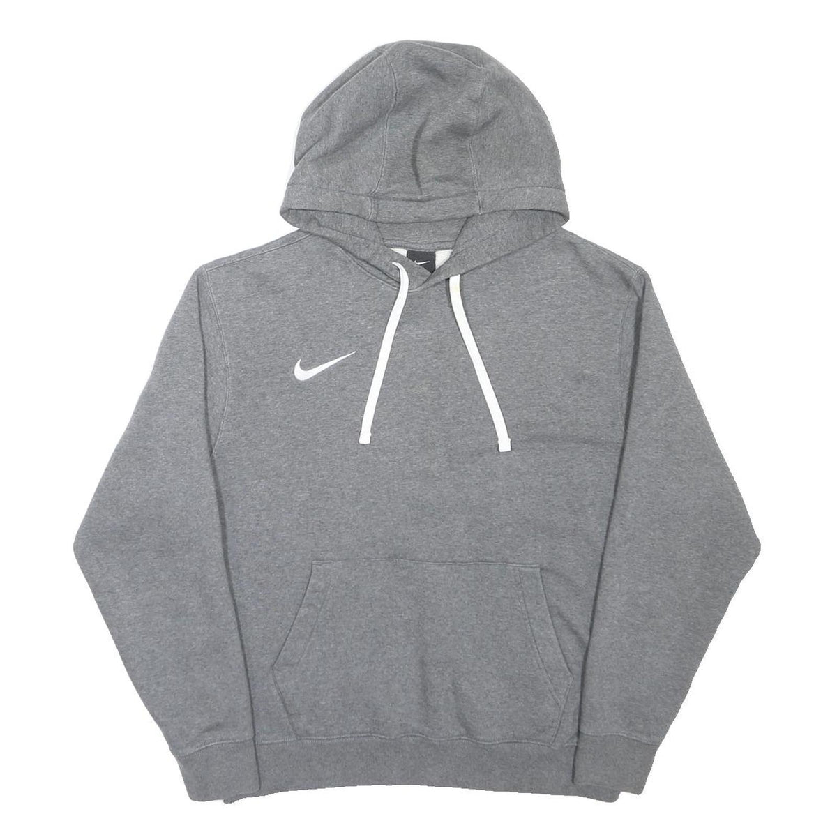 NIKE Mens Grey Hoodie M Cotton Blend Pullover Casual Sportswear