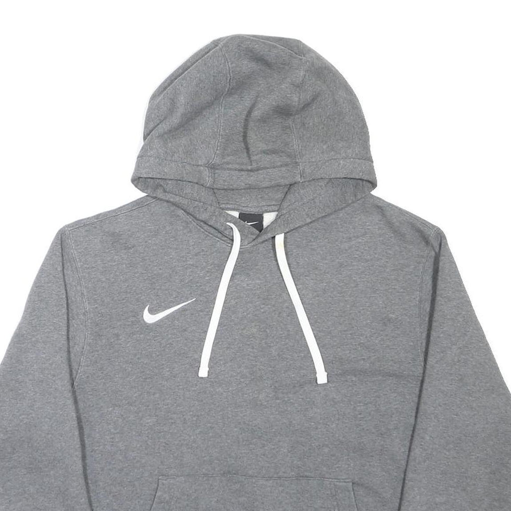 NIKE Mens Grey Hoodie M Cotton Blend Pullover Casual Sportswear