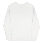 VANS Mens White Sweatshirt Crew Neck M Cotton Blend Casual Pullover Logo