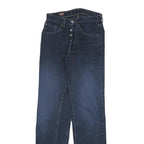 EDWIN Mens Regular Fit Blue Denim Jeans W26 L31 Button Closure Cotton Blend