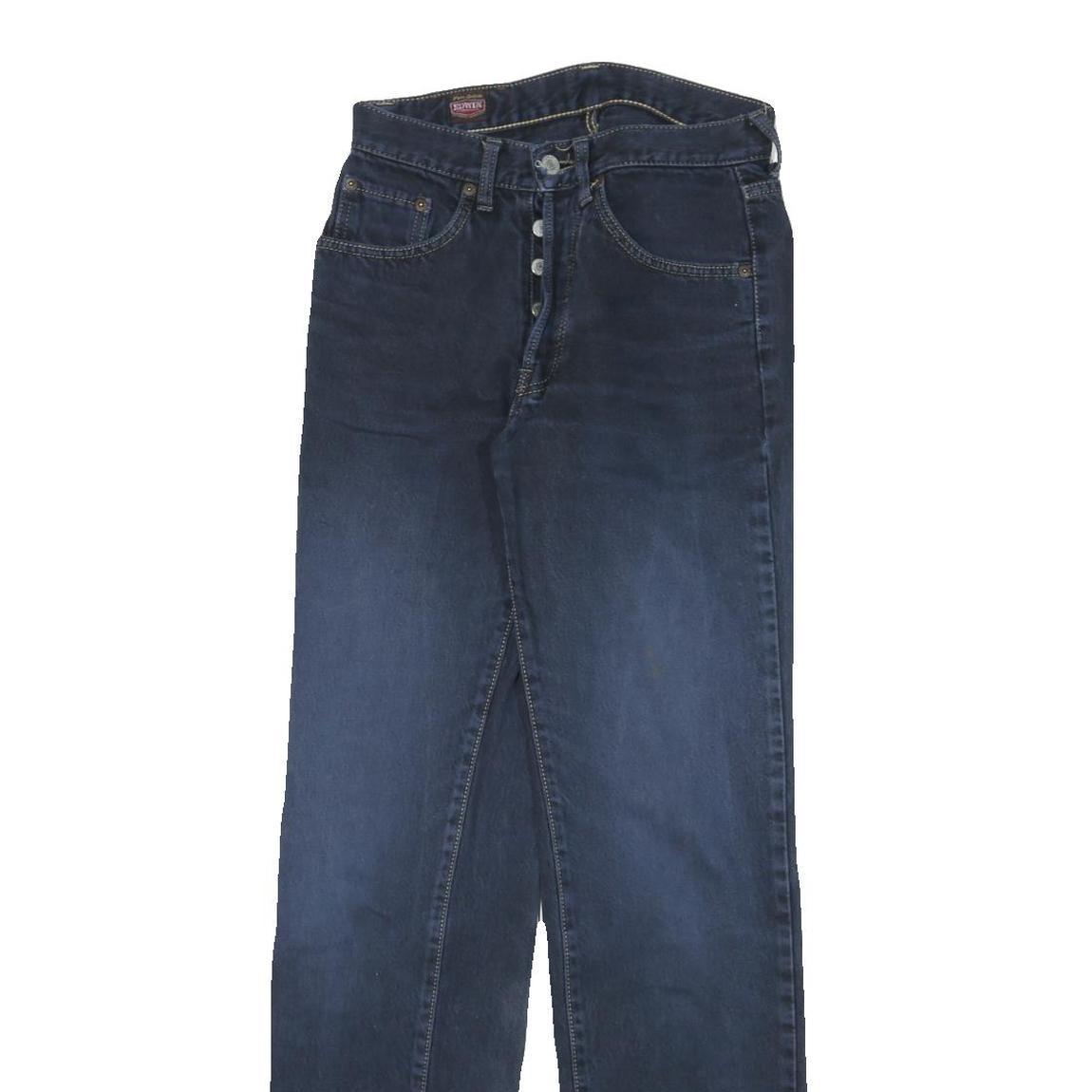 EDWIN Mens Regular Fit Blue Denim Jeans W26 L31 Button Closure Cotton Blend