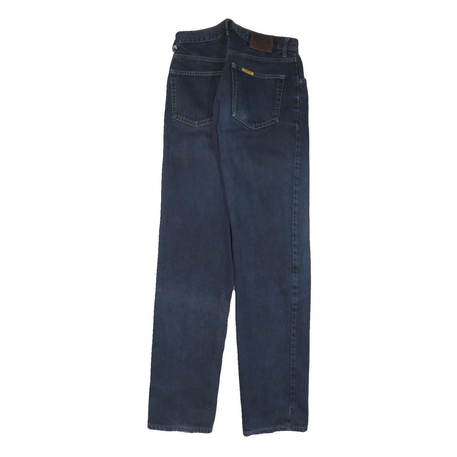 EDWIN Mens Regular Fit Blue Denim Jeans W26 L31 Button Closure Cotton Blend