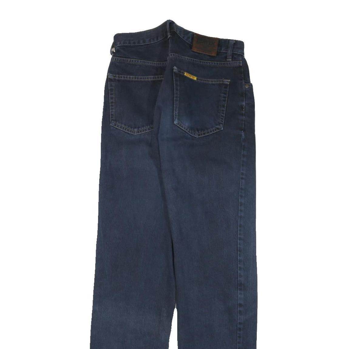 EDWIN Mens Regular Fit Blue Denim Jeans W26 L31 Button Closure Cotton Blend