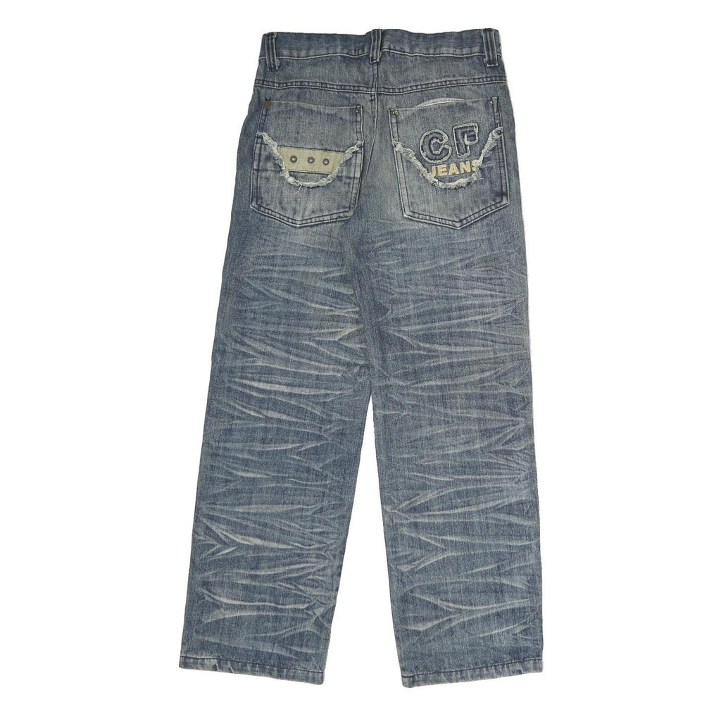 BLK Mens Jeans Regular Straight Denim Medium W27 L26 Distressed Pocket Detailing