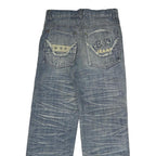 BLK Mens Jeans Regular Straight Denim Medium W27 L26 Distressed Pocket Detailing