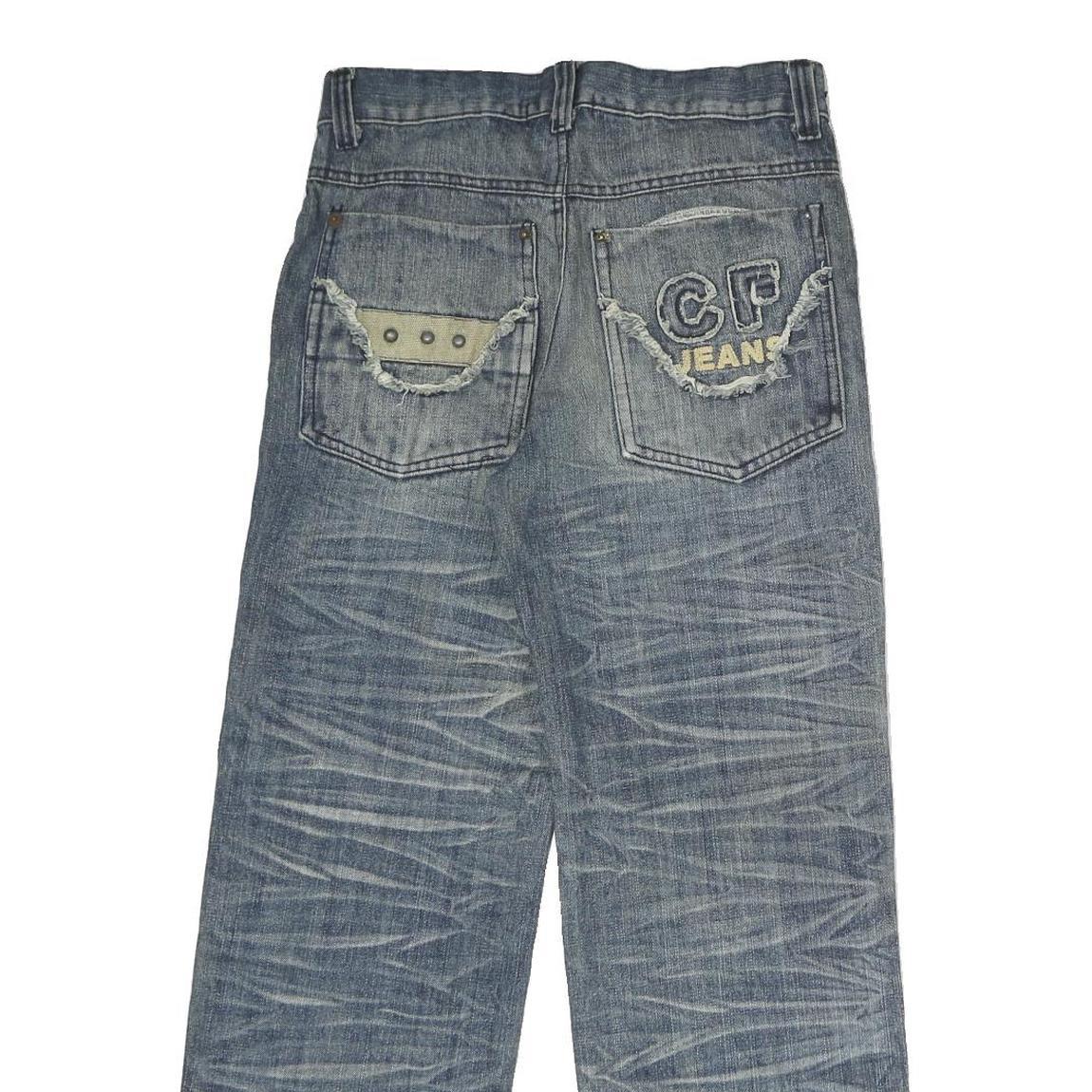 BLK Mens Jeans Regular Straight Denim Medium W27 L26 Distressed Pocket Detailing