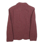 ALEXON Womens Red Houndstooth Button Jacket S Wool Blend Tailored