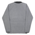 PUMA Mens Grey & Black Patterned Full Zip Jumper Crew Neck Polyester Blend S