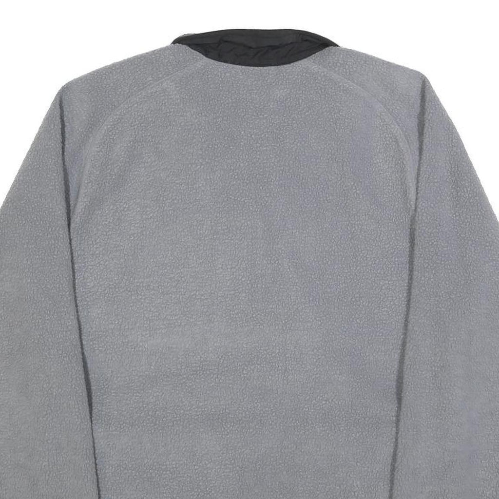 PUMA Mens Grey & Black Patterned Full Zip Jumper Crew Neck Polyester Blend S