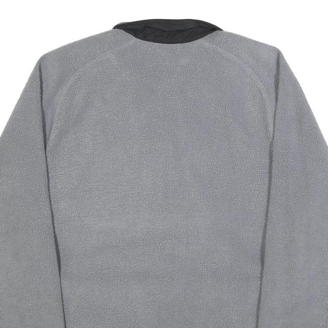 PUMA Mens Grey & Black Patterned Full Zip Jumper Crew Neck Polyester Blend S