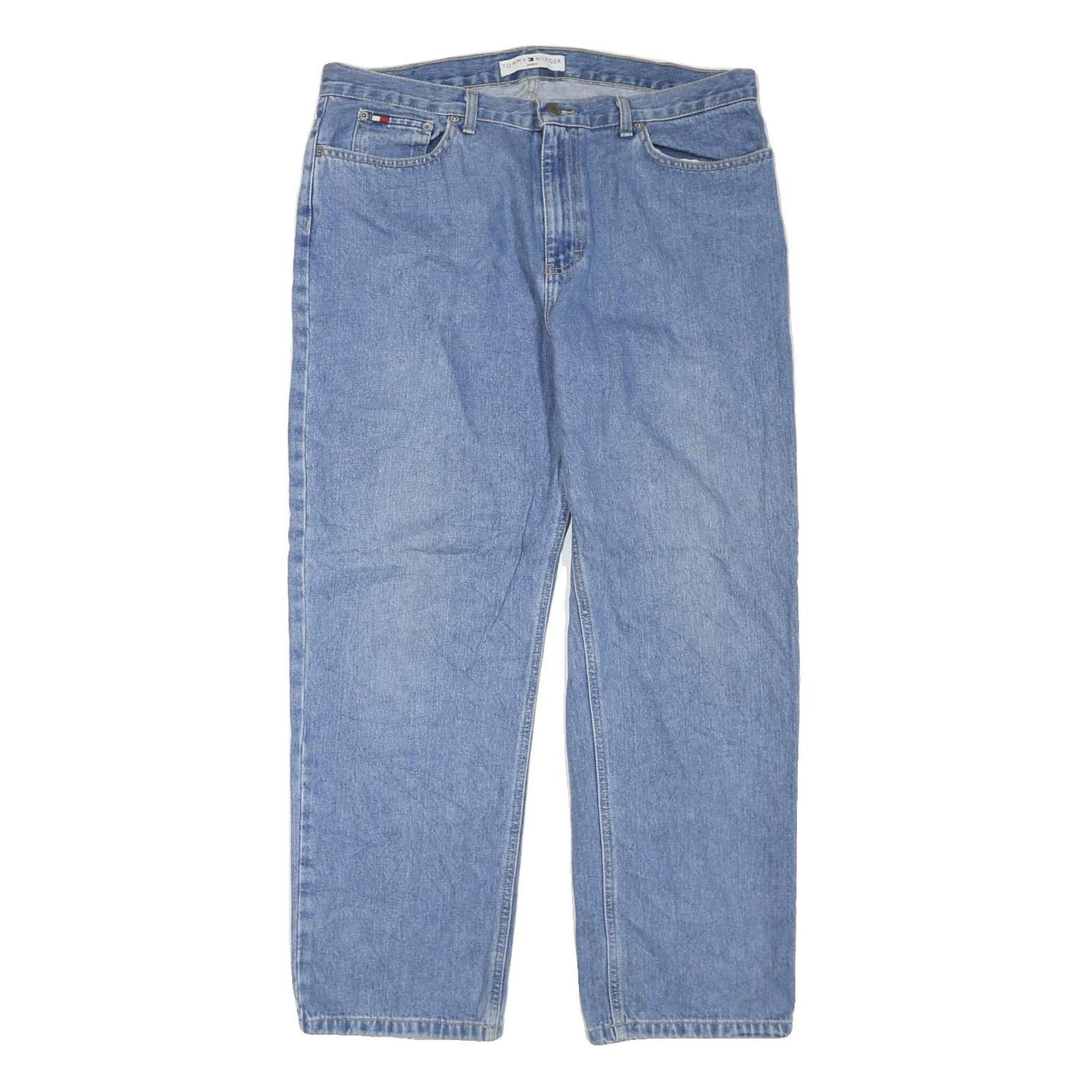 TOMMY HILFIGER Womens Jeans Blue Regular Straight Denim Medium W36 L29 Classic