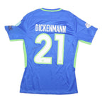 NIKE Signed Mens Blue & Green Football Shirt M Short Sleeve Dickenmann 21