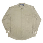 NAUTICA Mens Plain Shirt Green Long Sleeve L