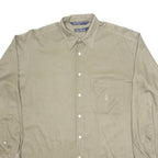 NAUTICA Mens Plain Shirt Green Long Sleeve L
