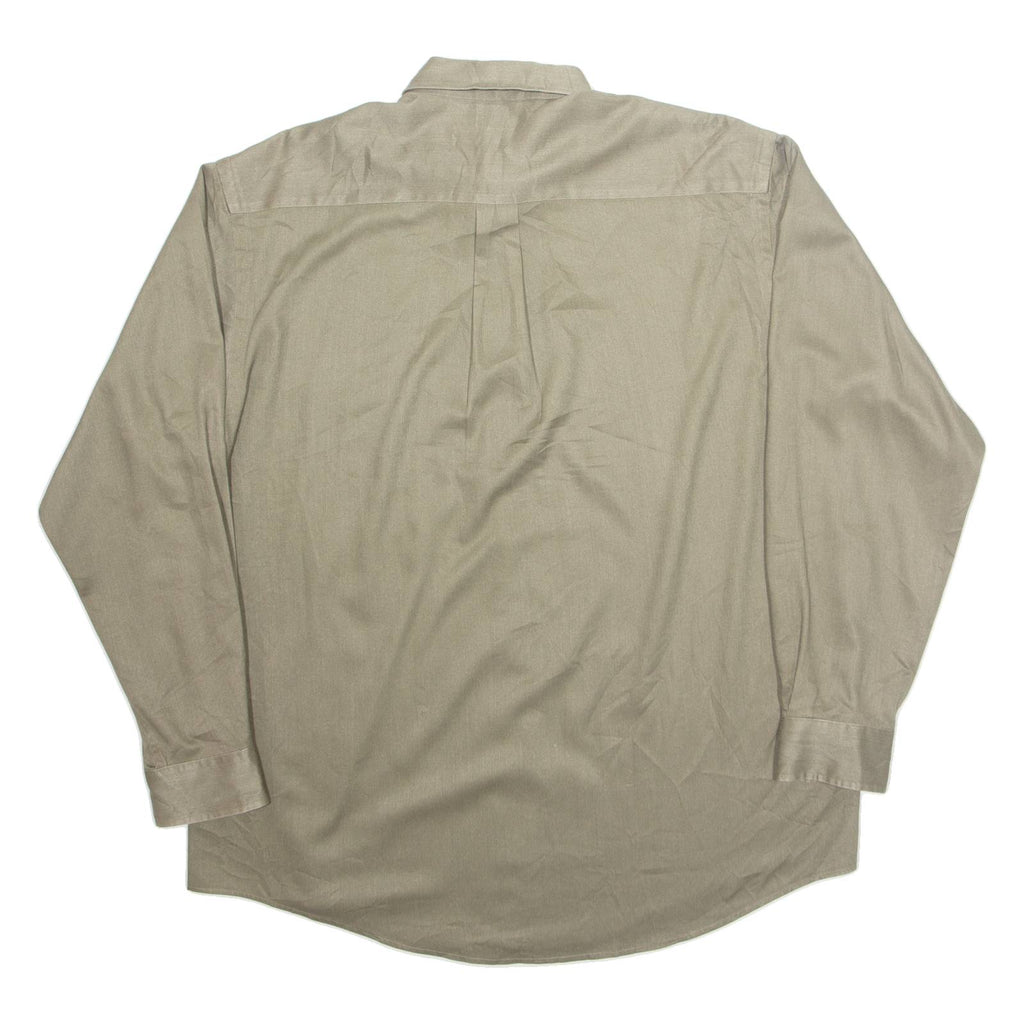 NAUTICA Mens Plain Shirt Green Long Sleeve L