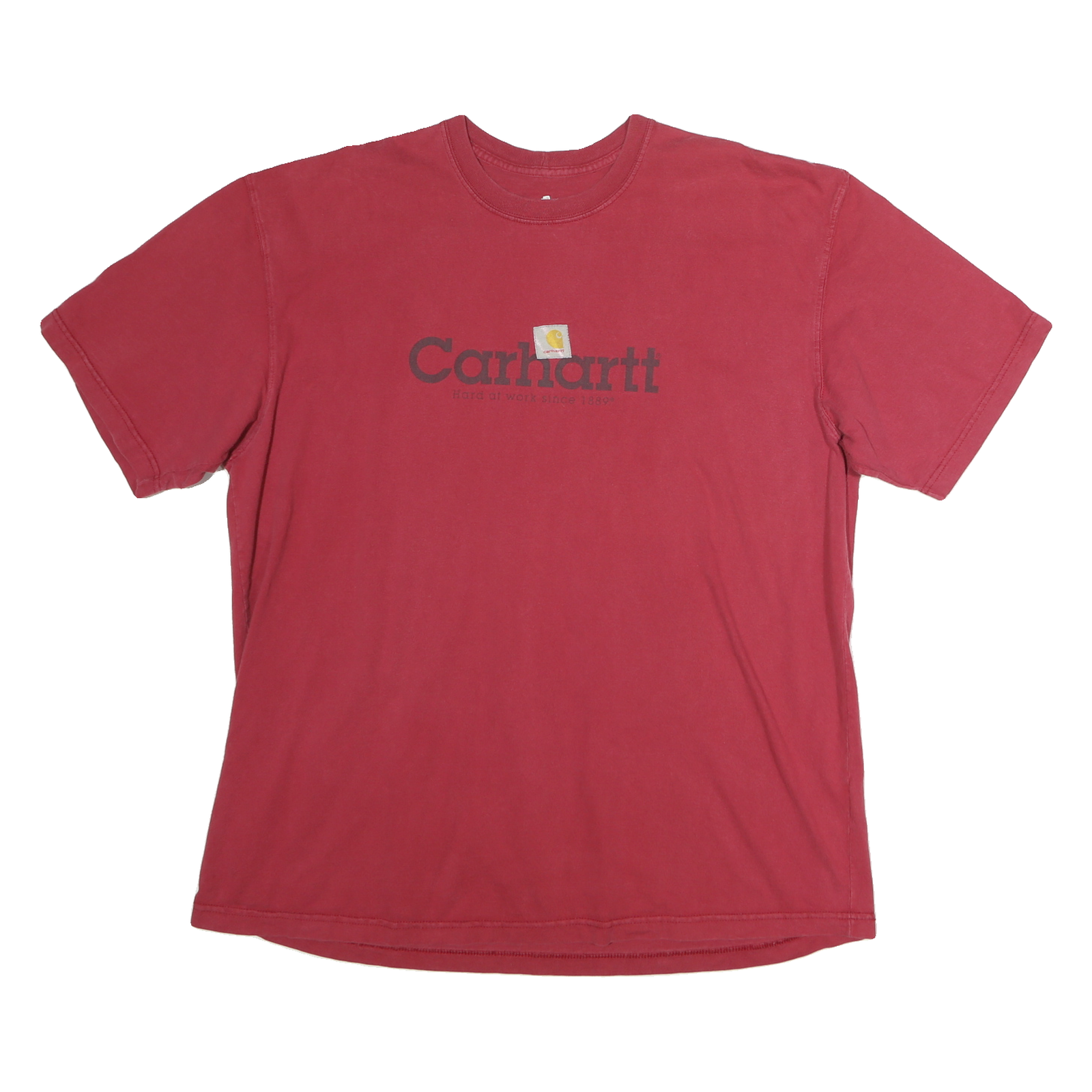 CARHARTT Mens Red Graphic T-Shirt XL Short Sleeve Crew Neck Casual Wear