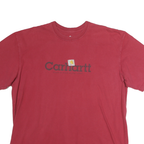 CARHARTT Mens Red Graphic T-Shirt XL Short Sleeve Crew Neck Casual Wear