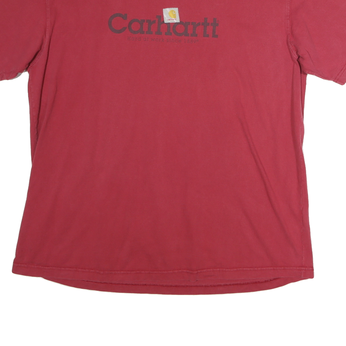 CARHARTT Mens Red Graphic T-Shirt XL Short Sleeve Crew Neck Casual Wear
