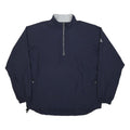 ADIDAS Mens Navy Blue Athletic Jacket M Polyester Zip Plain Casual Sportswear