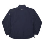 ADIDAS Mens Navy Blue Athletic Jacket M Polyester Zip Plain Casual Sportswear