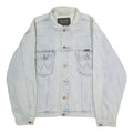 WRANGLER Mens Blue Cotton Denim Jacket 2XL Authentic Western Button Closure