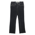 7 FOR ALL MANKIND Womens Cotton Blend Black Regular Fit Straight Leg Trousers