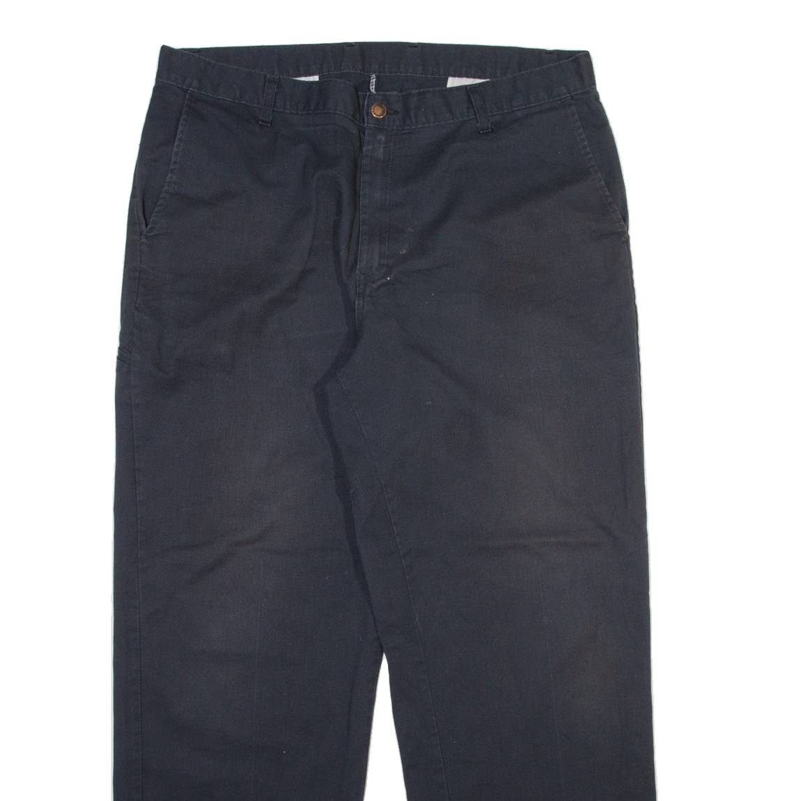DICKIES Mens Trousers Black Regular Straight W38 L30