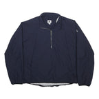 ADIDAS Womens Navy Blue Jacket UK 18 Polyester Sport Lightweight Zip Casual