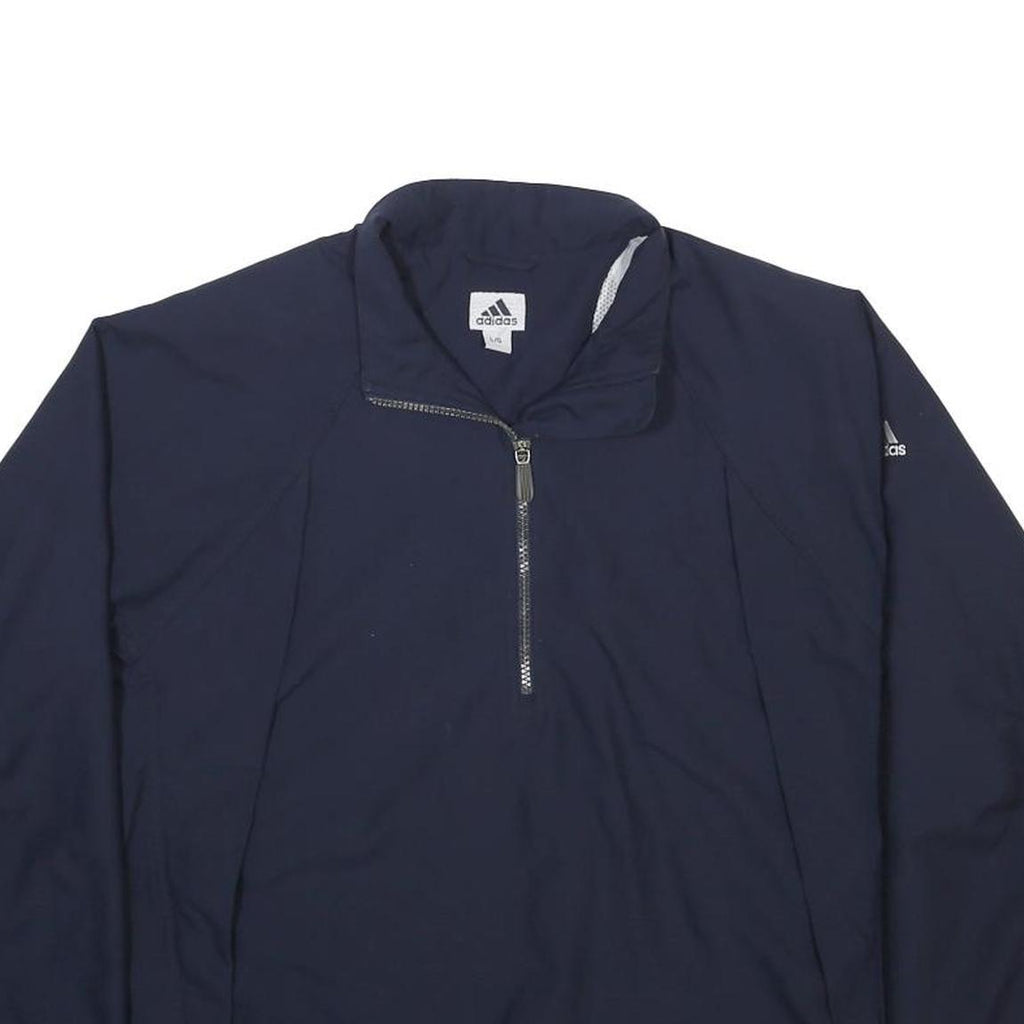 ADIDAS Womens Navy Blue Jacket UK 18 Polyester Sport Lightweight Zip Casual