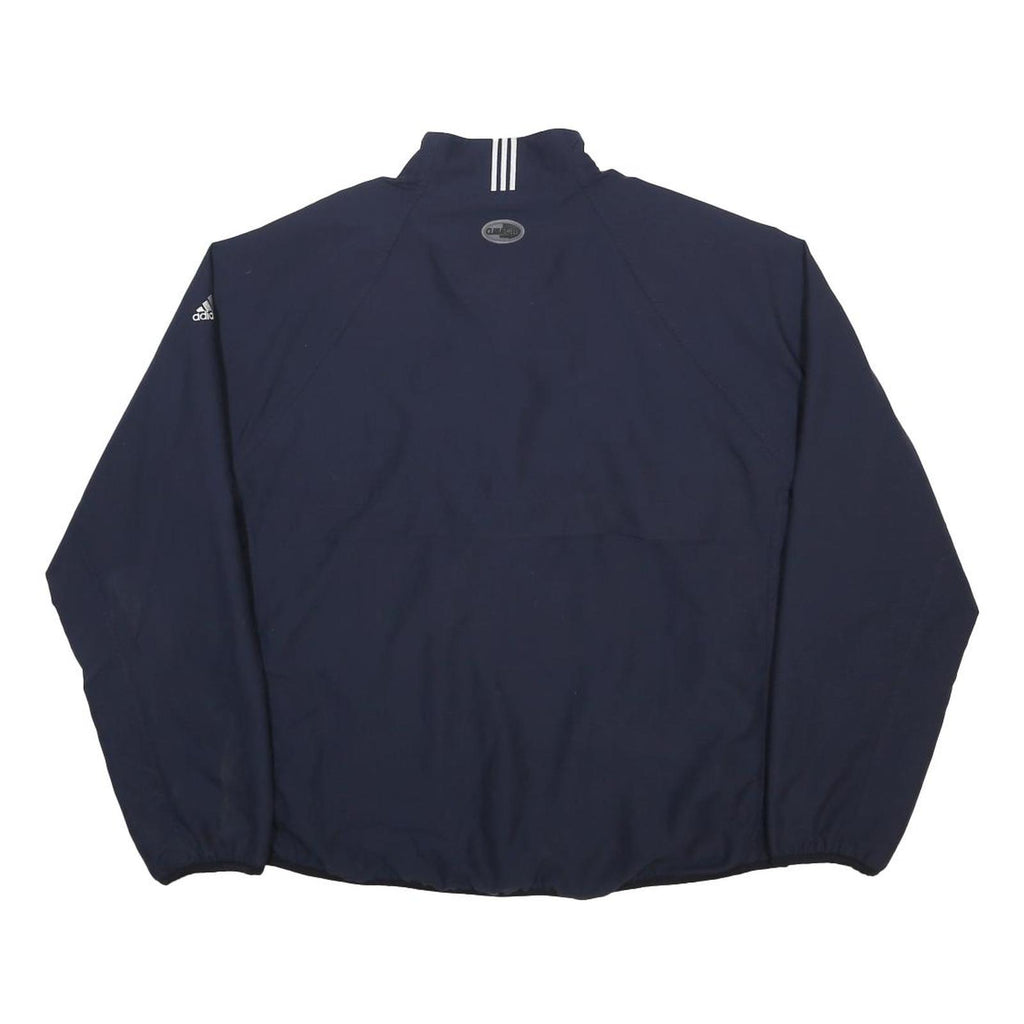 ADIDAS Womens Navy Blue Jacket UK 18 Polyester Sport Lightweight Zip Casual