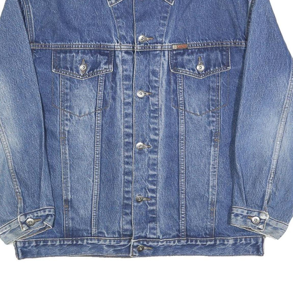 TWISTER Mens Blue Denim Jacket L Cotton Classic Button Closure Casual