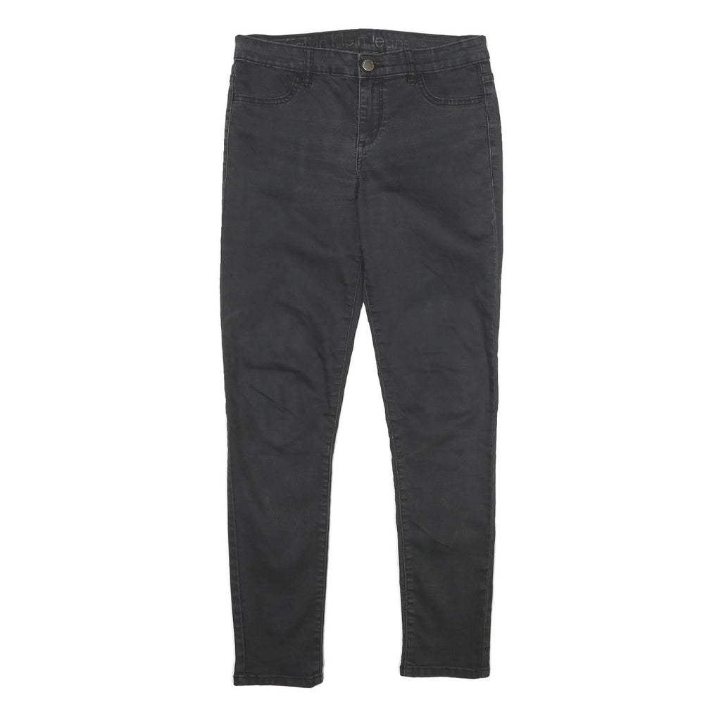 CALVIN KLEIN JEANS Womens Jeans Black Slim Skinny Denim W29 L31 Stylish Zip
