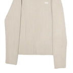 LEVI'S Womens Cream Pullover Plain Rib Knit Crew Neck Jumper S Cotton Blend